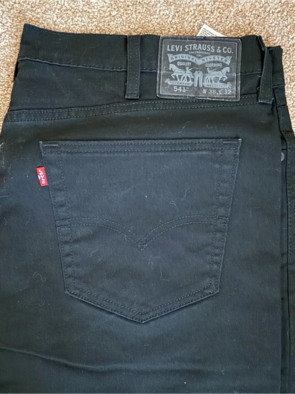 Levi's Black Straight Leg Jeans